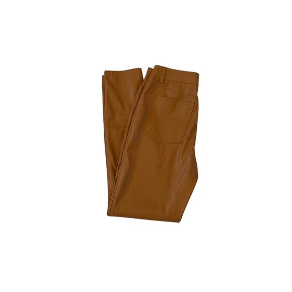 Forever 21 Faux Leather Straight-Leg Pants Camel Color Medium - Picture 4 of 9